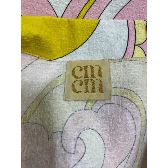 Cin Cin 'Troppo' Pink Cotton Top Size S - Picture 4 of 5
